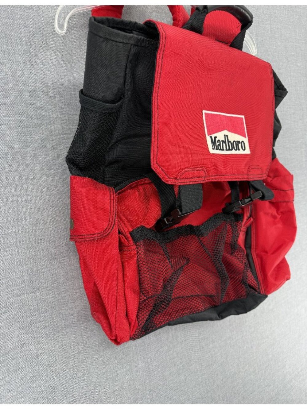 Marlboro Adventure Team 90s Vintage Red Backpack Smal… - Gem